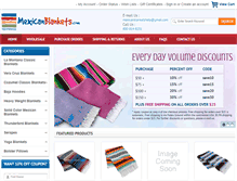 Tablet Screenshot of mexicanblankets.com